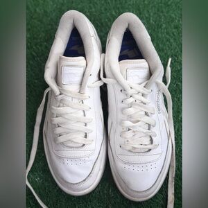Reebok‎ White Classic Sneakers Low-Top Retro Design Size 11.5